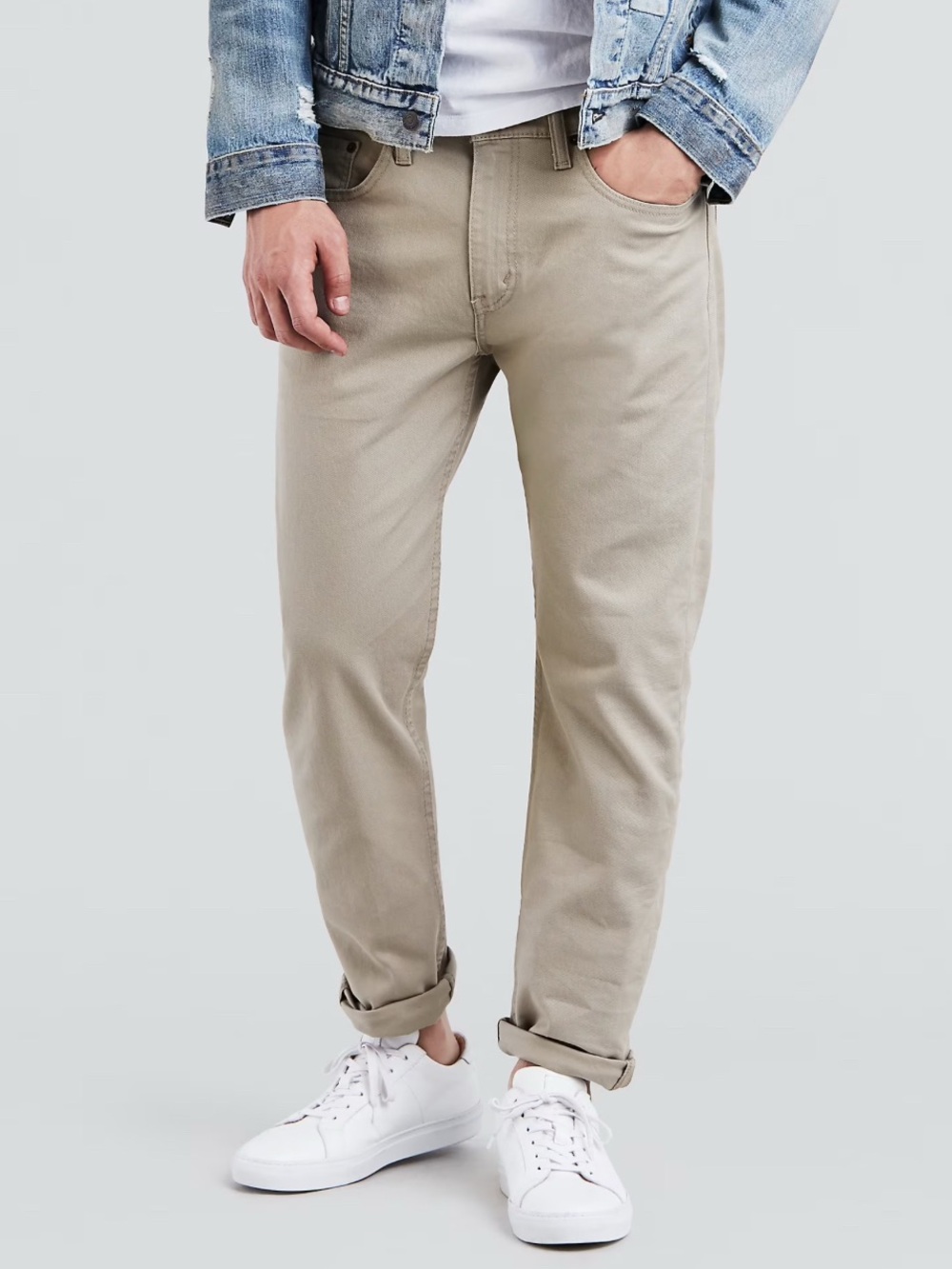Madewell Men's Slim Straight Jeans in Khaki
